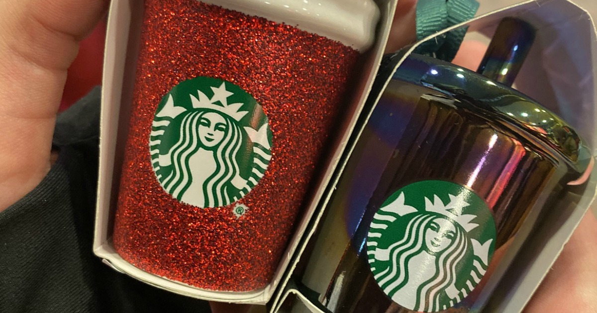 Starbucks Red Glitter Ceramic Cup Holiday 2019 Christmas Tree Ornament for sale online